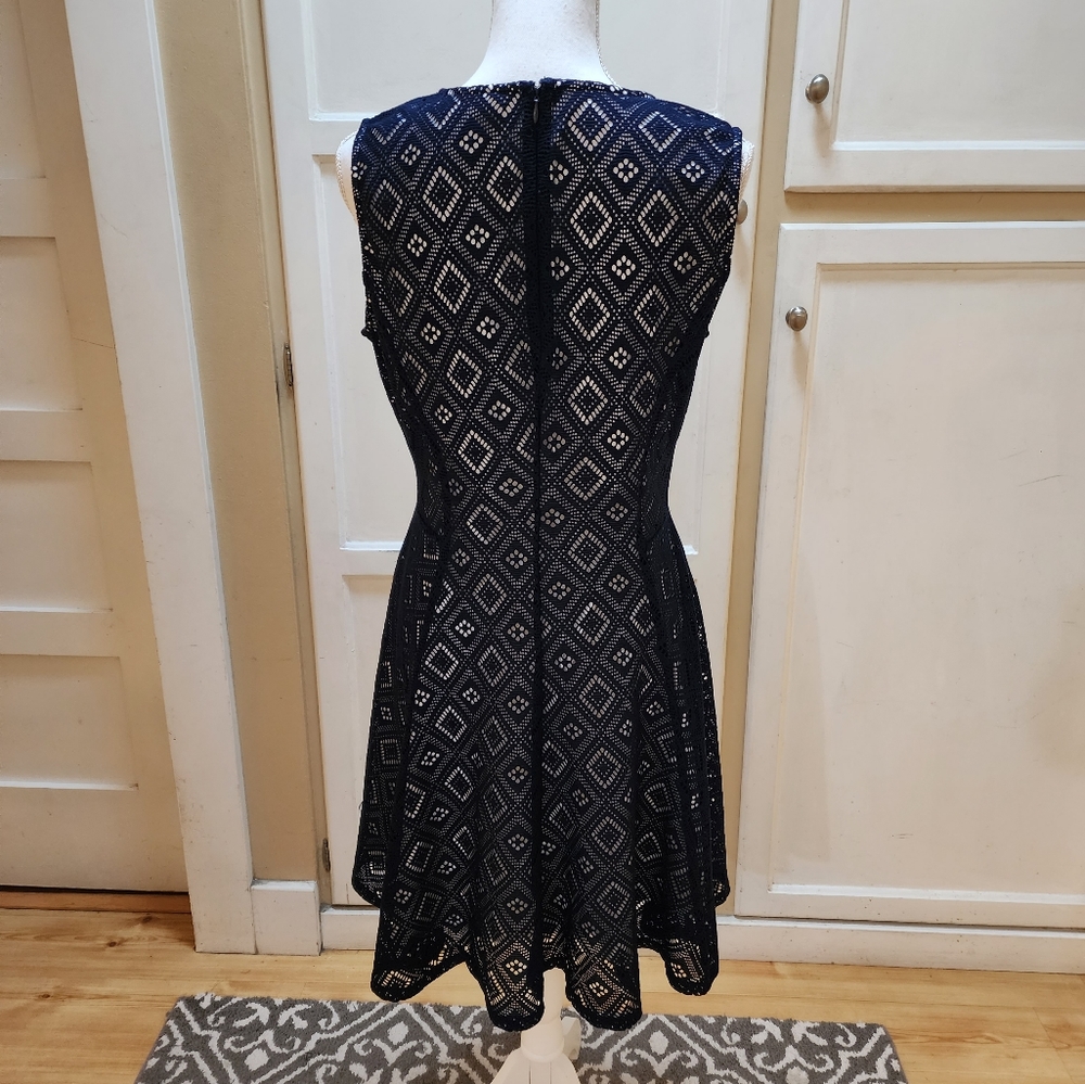 New York & Company Printed Color Block Wrap Dress - Picture 9 of 14